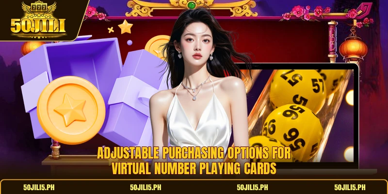 Adjustable purchasing options for virtual number playing cards