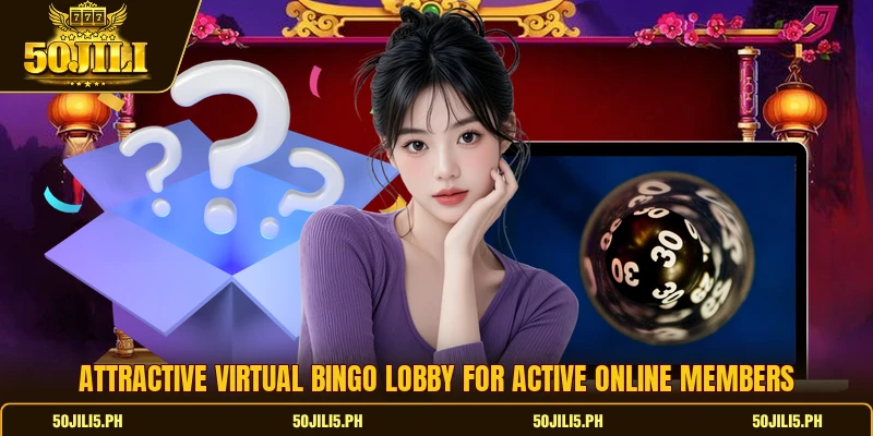Attractive virtual bingo lobby for active online members