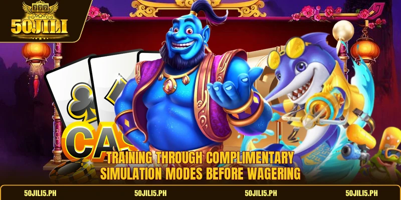 Training through complimentary simulation modes before wagering